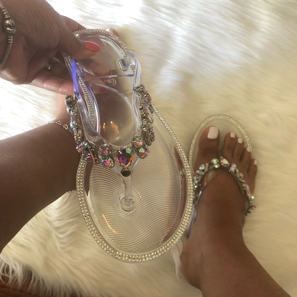 Clear embellished slide